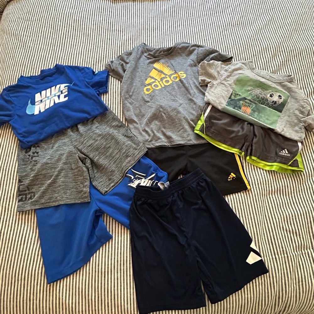 Adidas Gray and Yellow Kids T-Shirt